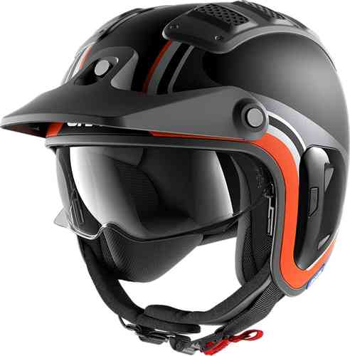 Shark X-Drak 2 Hister Casco Jet Negro Naranja M