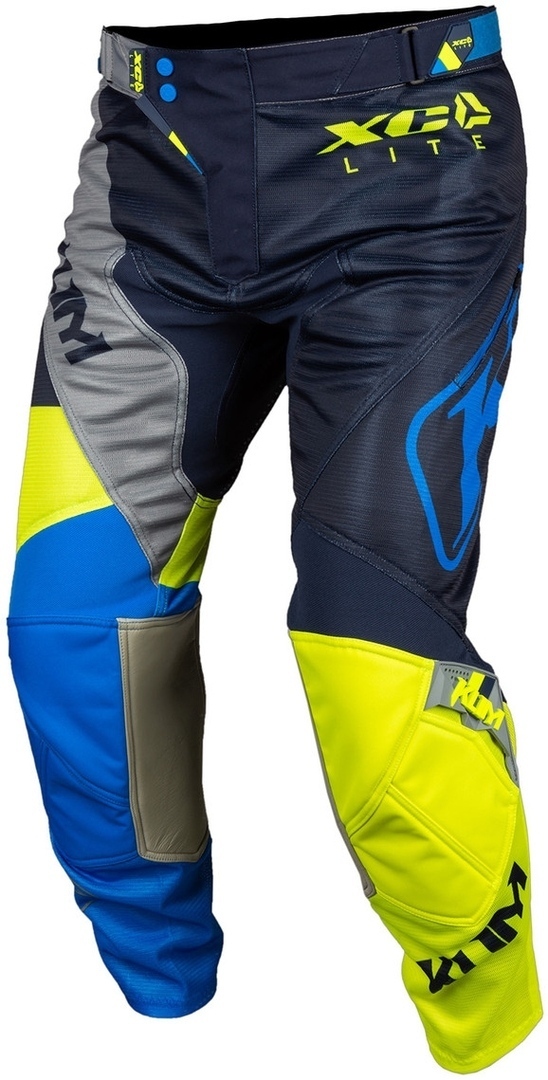 Klim XC Lite Pantalon Motocross Bleu Jaune 30
