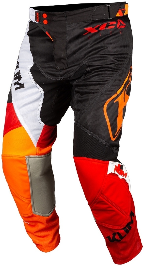 Klim XC Lite Pantalon Motocross Noir Blanc Orange 40