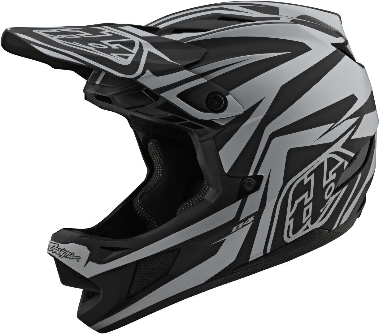 Troy Lee Designs D4 Slash MIPS Casque de descente Noir Argent XL