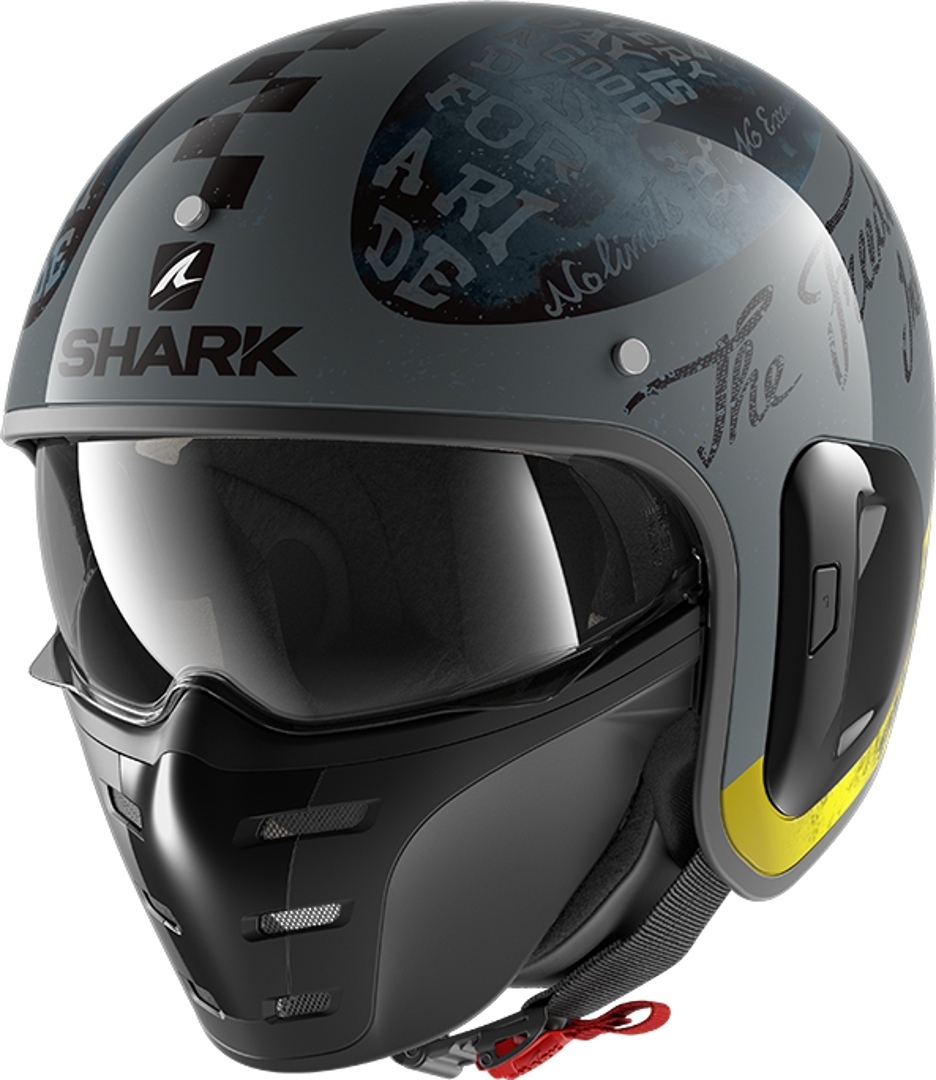 Shark S-Drak 2 Tripp In Casque Jet Noir Gris XS