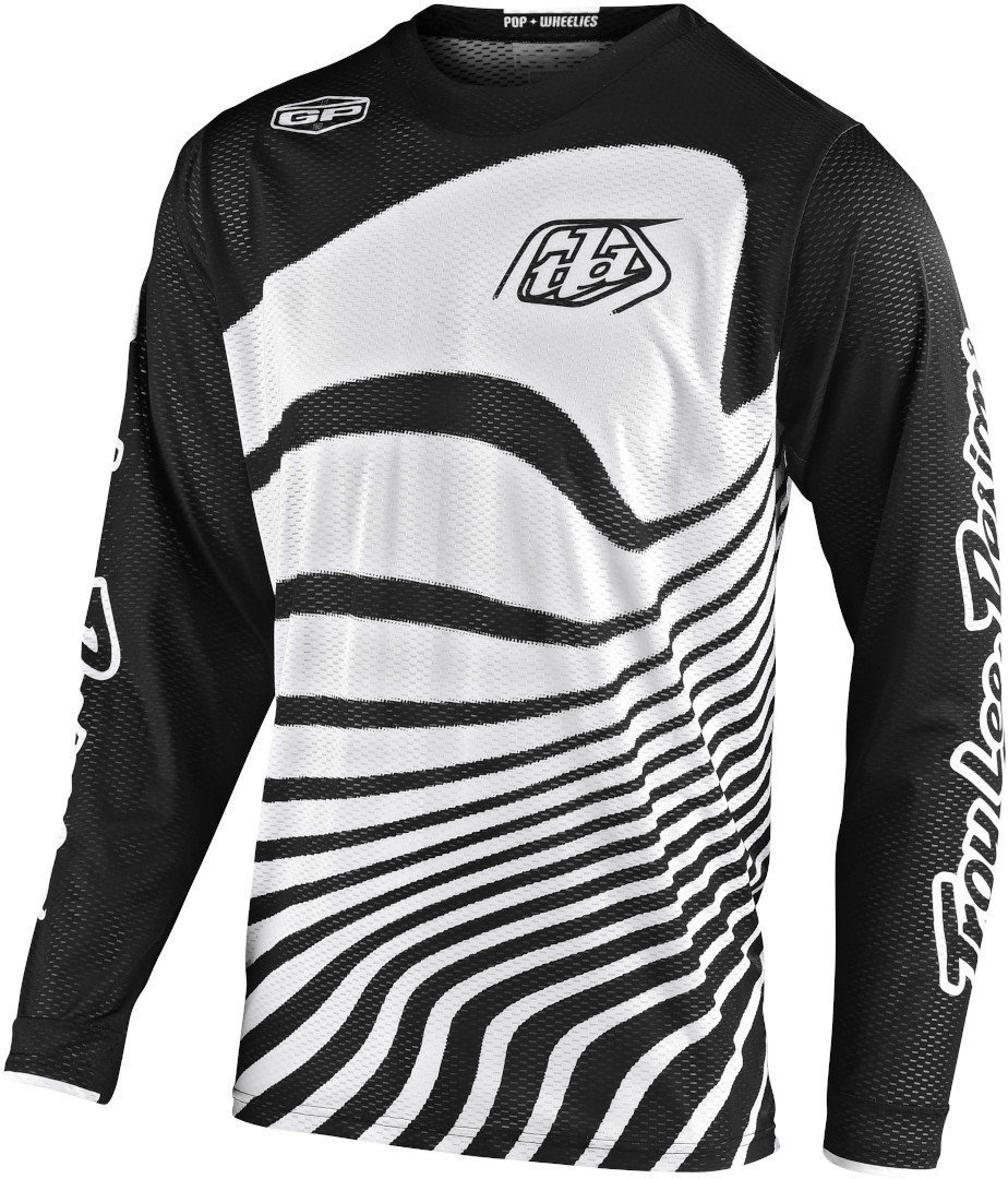 Troy Lee Designs GP Air Drift Maillot Motocross Noir Blanc S