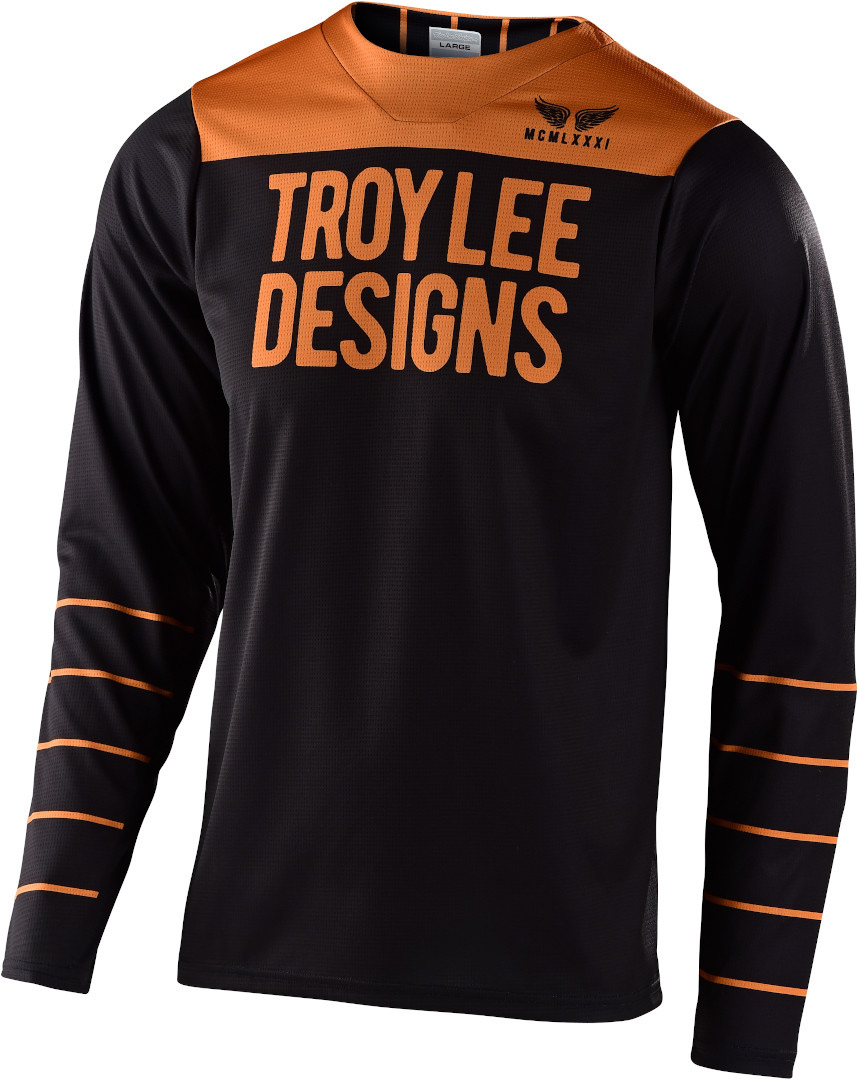 Troy Lee Designs Skyline Pinstripe Jersey Noir Or M