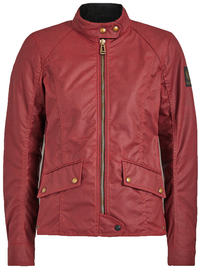 Image of Belstaff Antrim Veste cirée de moto de dames Rouge 36