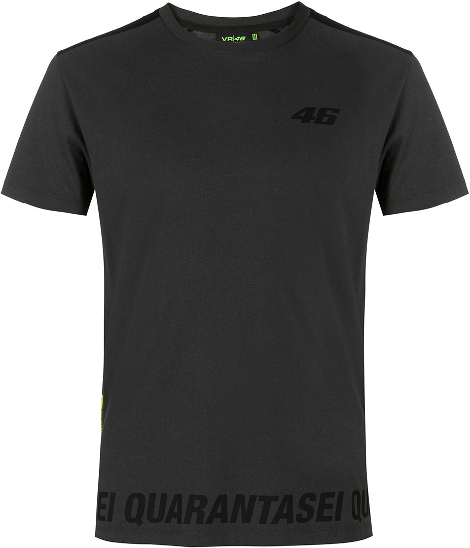 Image of VR46 Core Barred T-Shirt Noir Gris S