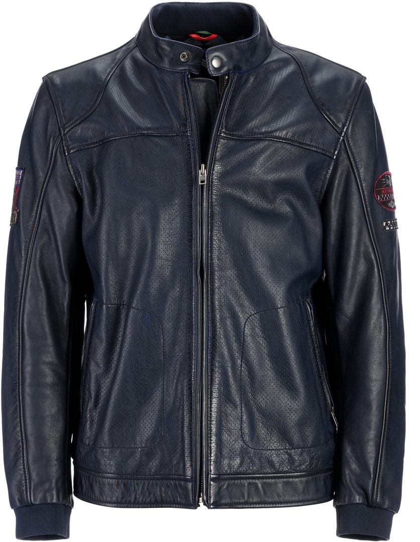 HolyFreedom Due Veste en cuir de moto Bleu S