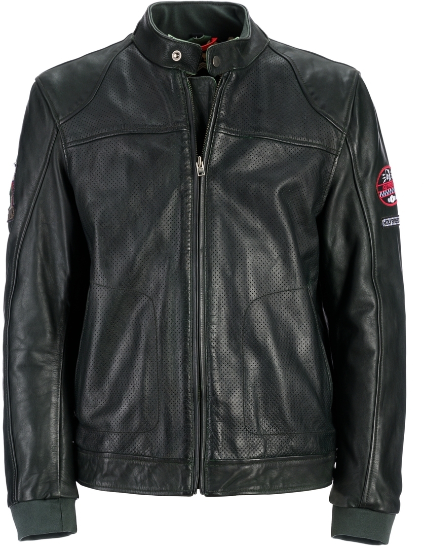 Image of HolyFreedom Due Veste en cuir de moto Vert 2XL