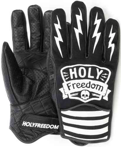 HolyFreedom Sami Guantes de motocicleta perforados Negro Blanco XL