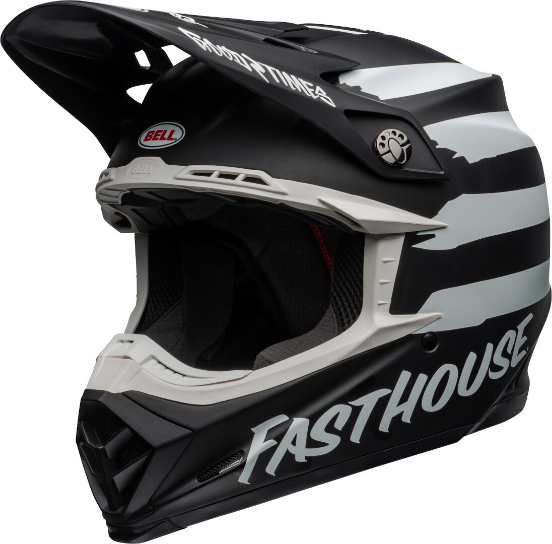 Bell Moto-9 Fasthouse Signia MIPS Casque Motocross Noir Blanc XS 54 55