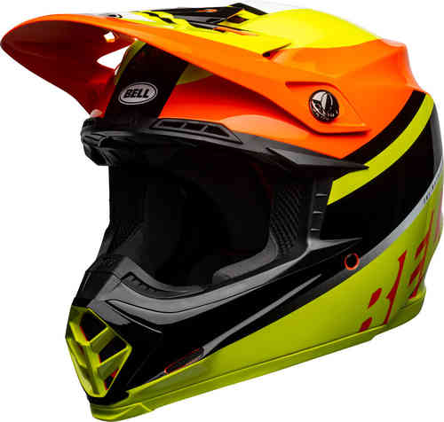 Bell Moto-9 Prophecy MIPS Casco de Motocross Amarillo Naranja S