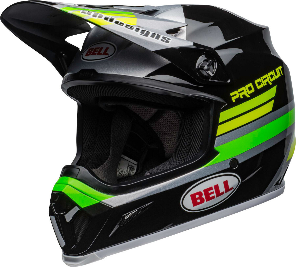 Bell MX-9 Pro Circuit 2020 MIPS Casque Motocross Noir Vert XS 54 55