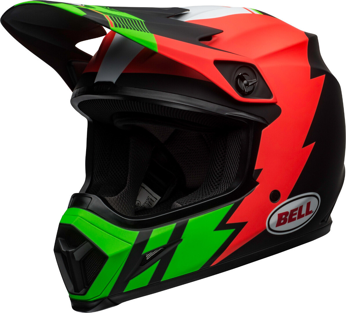 Bell MX-9 Strike MIPS Casque Motocross Noir Rouge Vert S