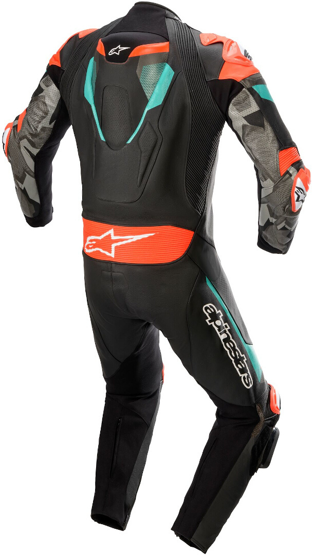 Alpinestars Atem V4 Costume en cuir de moto d’une pièce Noir Rouge Bleu 48