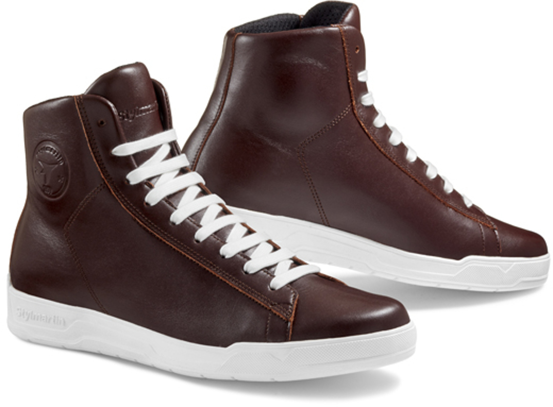 Image of Stylmartin Core Chaussures de moto Blanc Brun 36