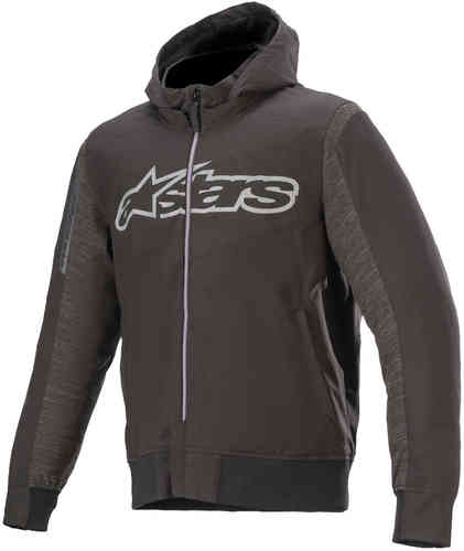 Alpinestars Rhod Windstopper Sudadera con capucha para motocicletas Negro Gris XL