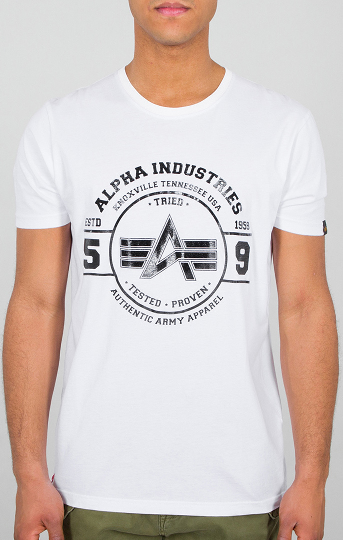 Alpha Industries Authentic Vinyl T-Shirt Blanc S