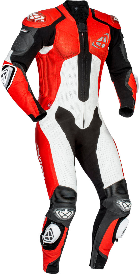 Ixon Vendetta Combinaison en cuir de moto one Piece Noir Blanc Rouge S
