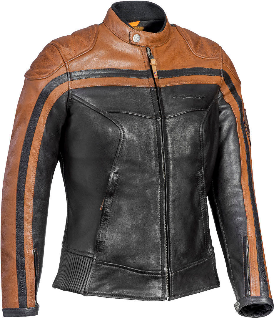 Ixon Pioneer Veste en cuir de moto dames Brun M