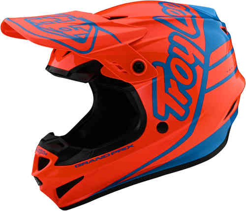 Troy Lee Designs GP Silhouette Casco de Motocross Azul Naranja XL