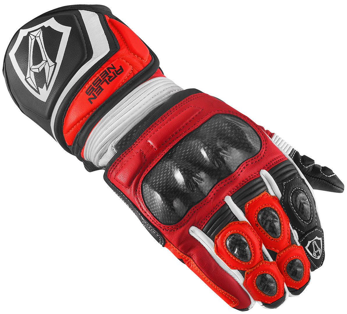 Arlen Ness Monza 2.0 Gants de moto Noir Blanc Rouge S