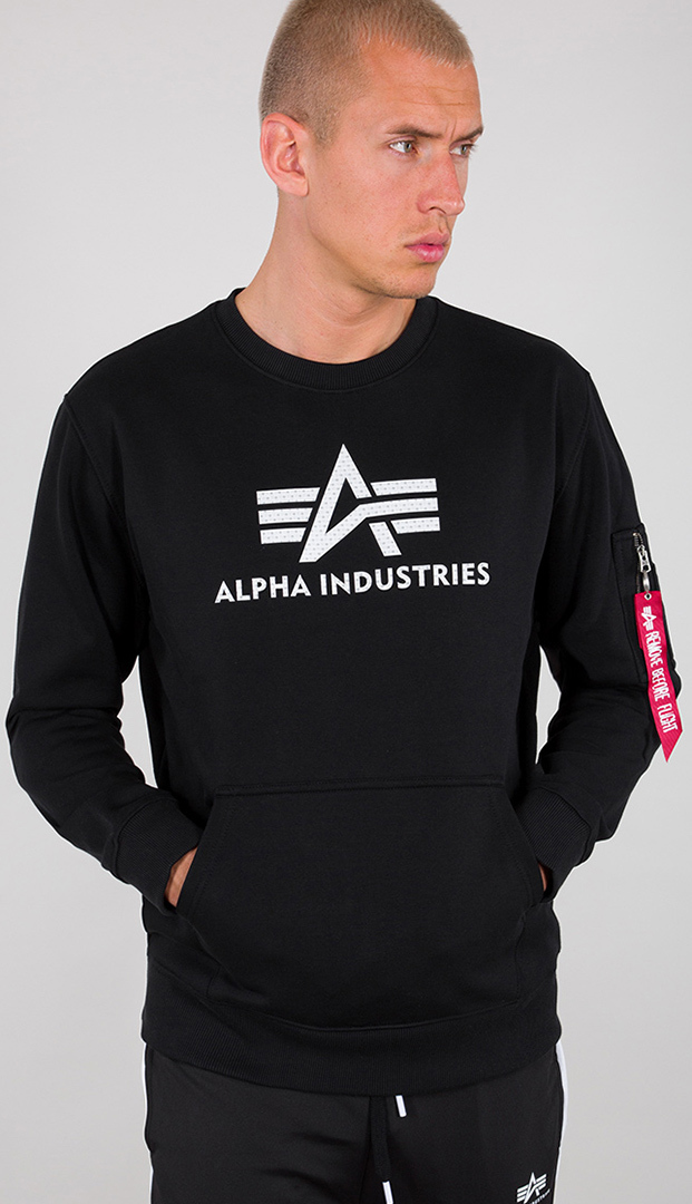 Image of Alpha Industries 3D Logo Sweatshirt Noir L