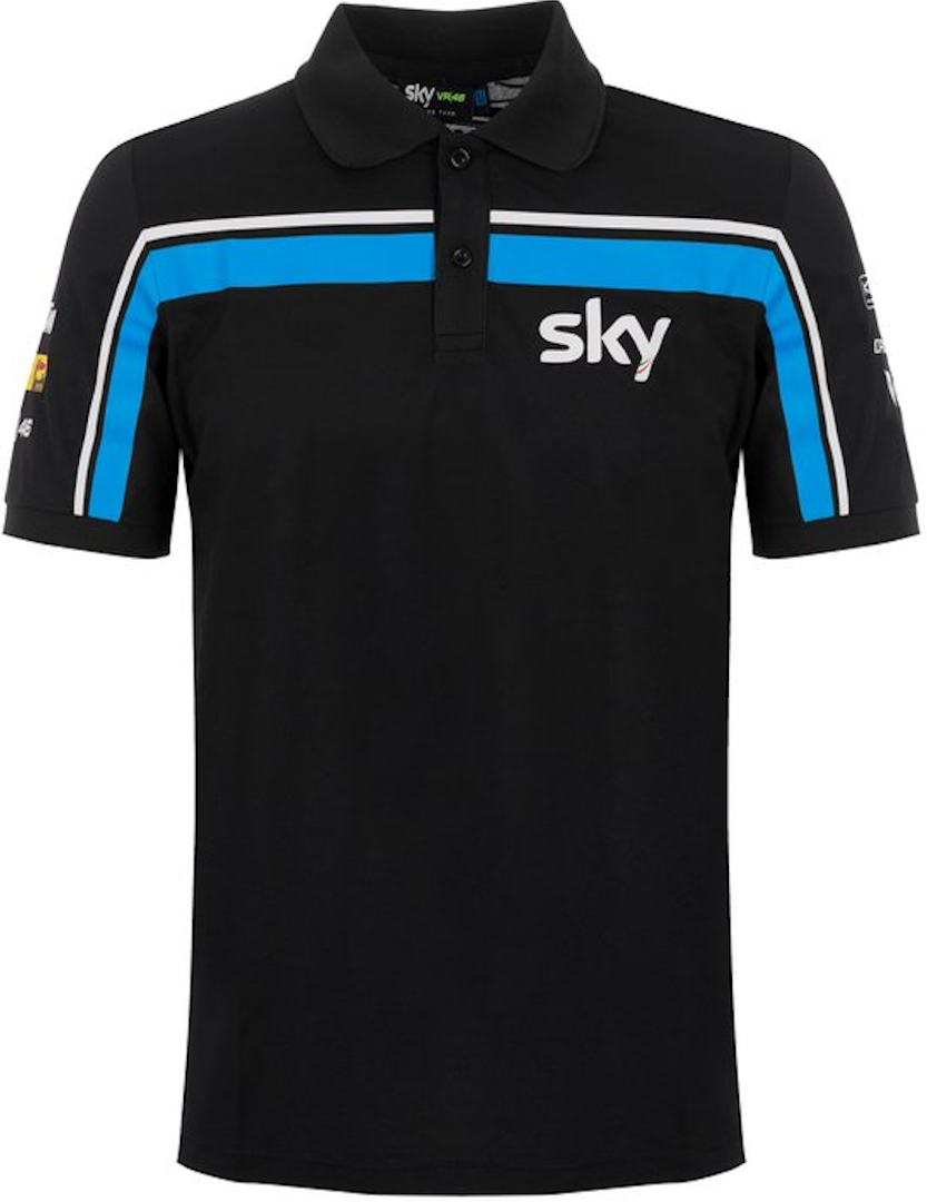 VR46 Replik Sky Racing Team 2020 Poloshirt Noir S