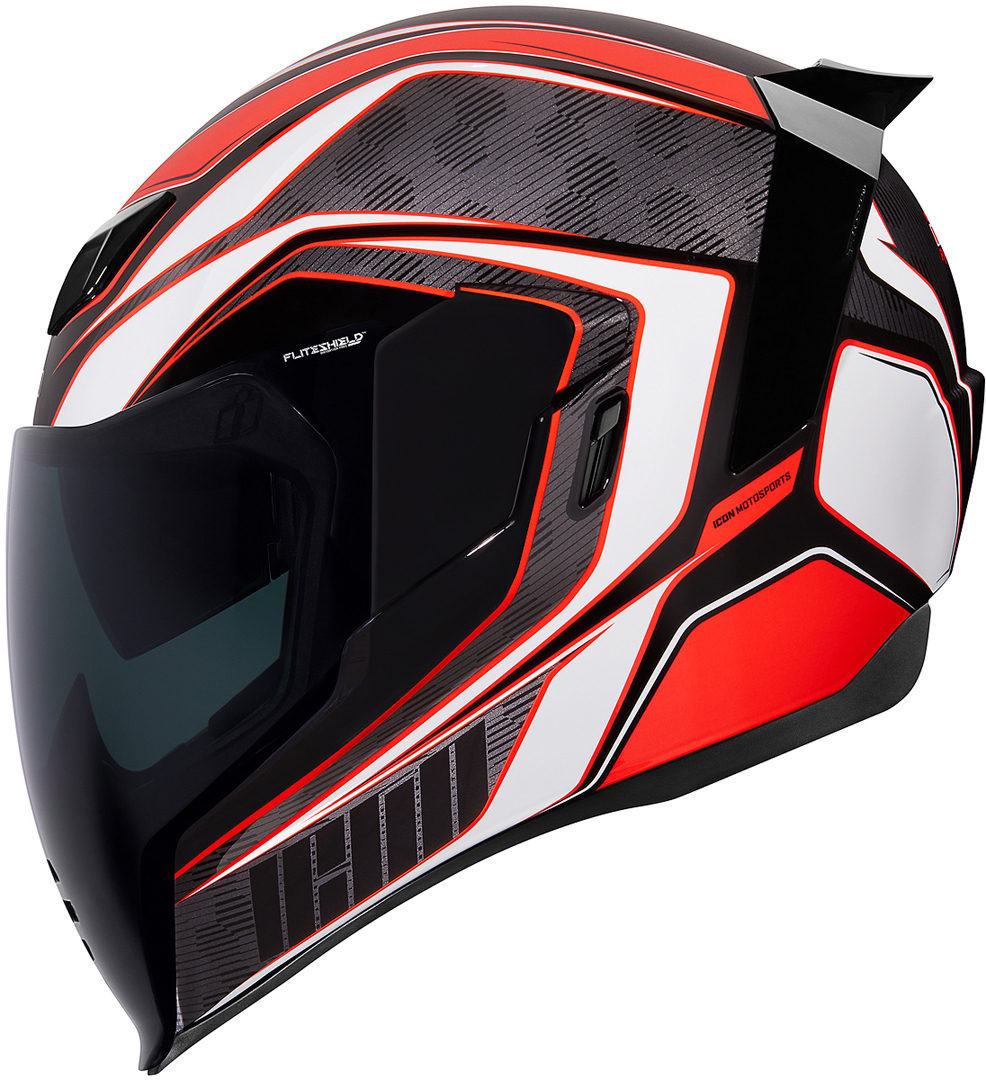 Image of Icon Airflite Raceflite Casque Blanc Rouge 2XL