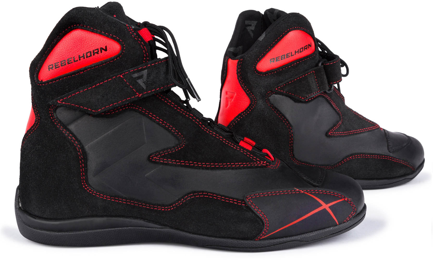 Rebelhorn Spark Chaussures de moto Noir Rouge 36