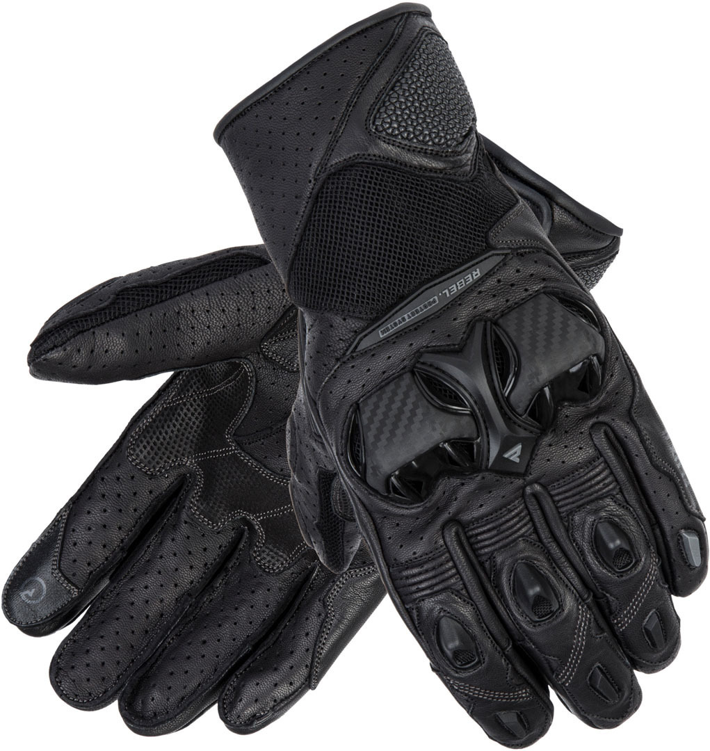 Image of Rebelhorn Flux II Gants de moto Noir 2XL