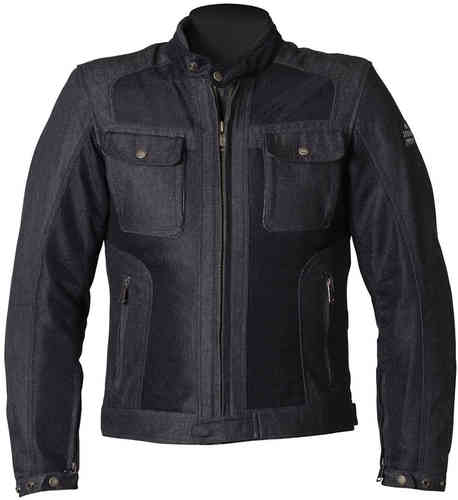 Helstons Collins Denim Chaqueta textil para motocicletas Negro XL