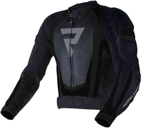 Rebelhorn Piston II Pro Chaqueta de cuero de motocicleta Negro 46