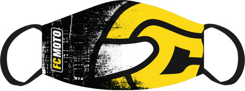 FC-Moto Facemask Negro Amarillo un tamaño