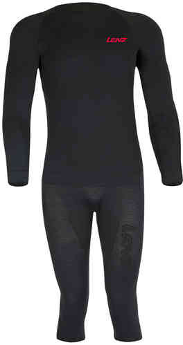 Lenz Merino 3/4 Conjunto de ropa interior funcional Negro S M