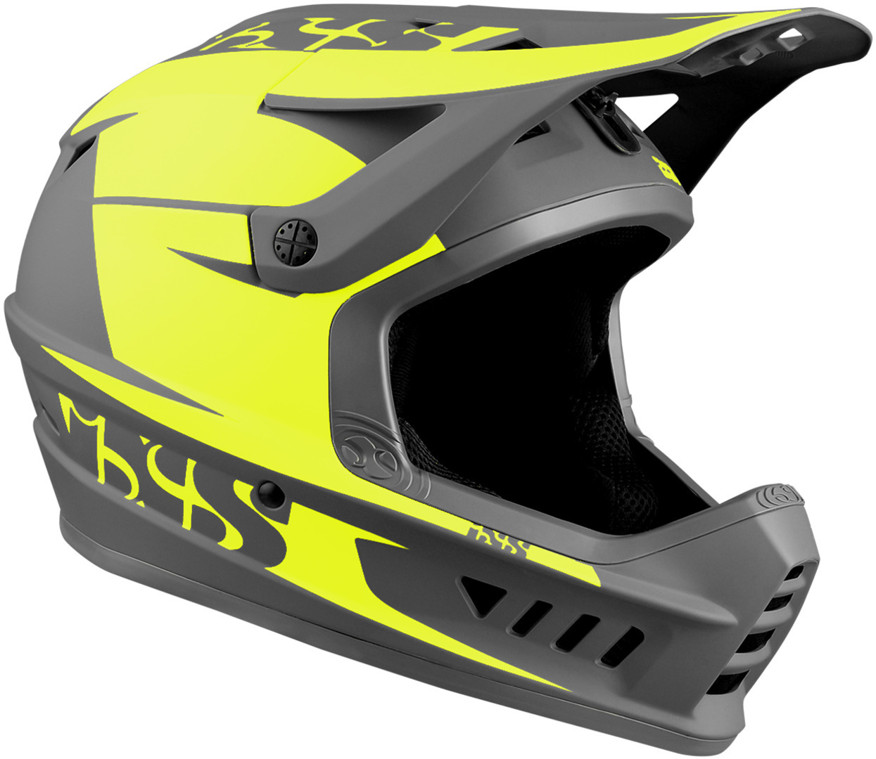 IXS XACT Evo Casque de descente Gris Jaune XS