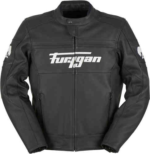 Furygan Houston V3 Chaqueta de cuero de la motocicleta Negro M