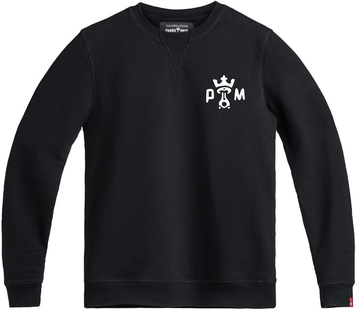 Image of Pando Moto John Don't Die Pullover Noir Blanc 2XL