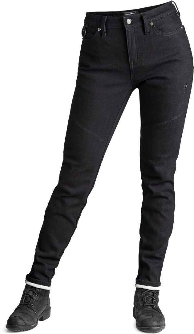 Pando Moto Kissaki Black Jeans de moto de dames Noir 2XL