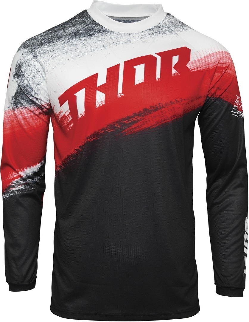 Thor Sector Vapor Maillot motocross Noir Blanc Rouge S