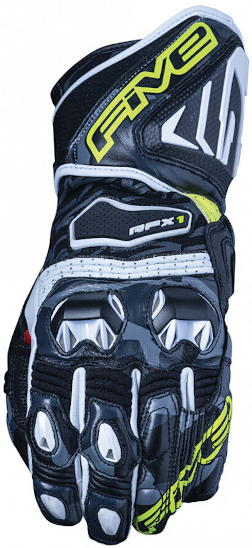 Five RFX 1 Replica Gants de moto Noir Jaune S