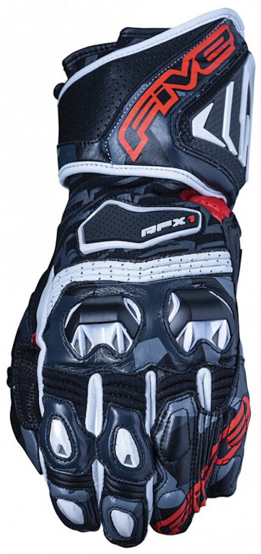Five RFX 1 Replica Gants de moto Noir Rouge S