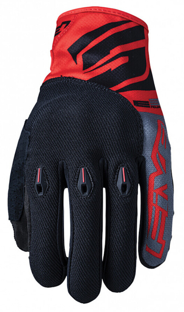 Five E3 Evo Gants de moto Noir Rouge S