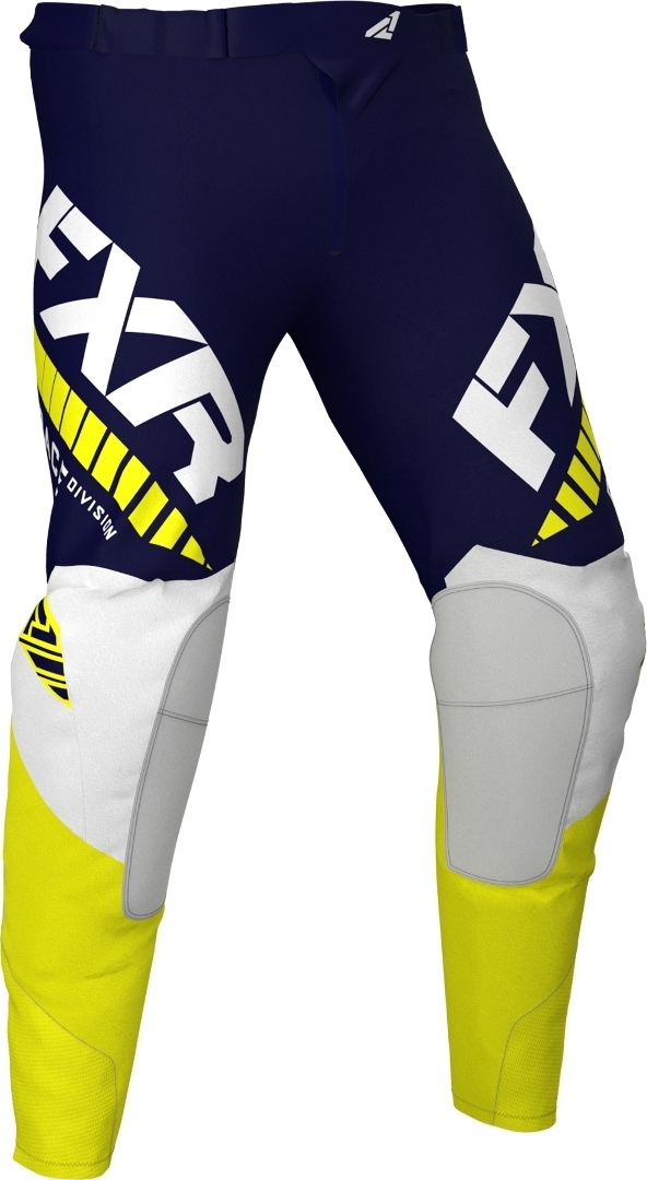 FXR Revo MX Gear Pantalon Motocross Blanc Bleu Jaune 40