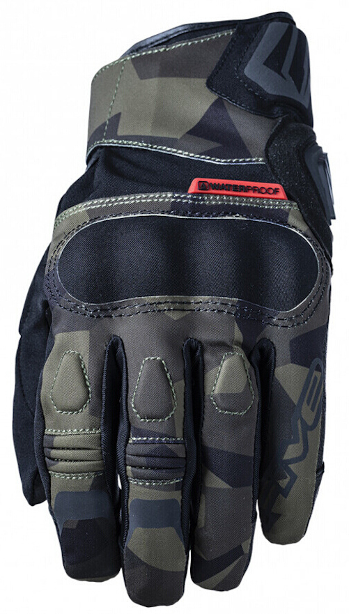Image of Five Boxer WP Gants de moto imperméables Noir Vert 2XL