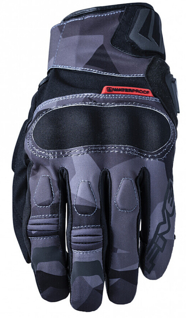 Image of Five Boxer WP Gants de moto imperméables Noir Gris 2XL