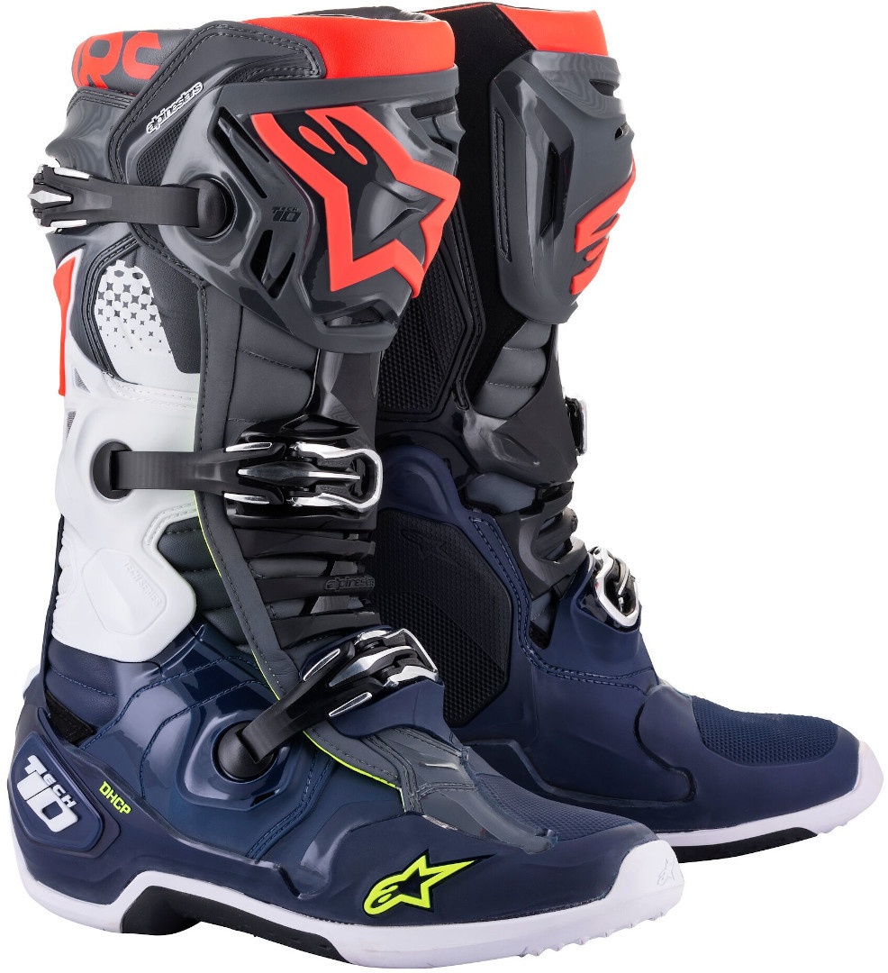 Alpinestars Tech 10 Bottes motocross Noir Gris Bleu 40 41