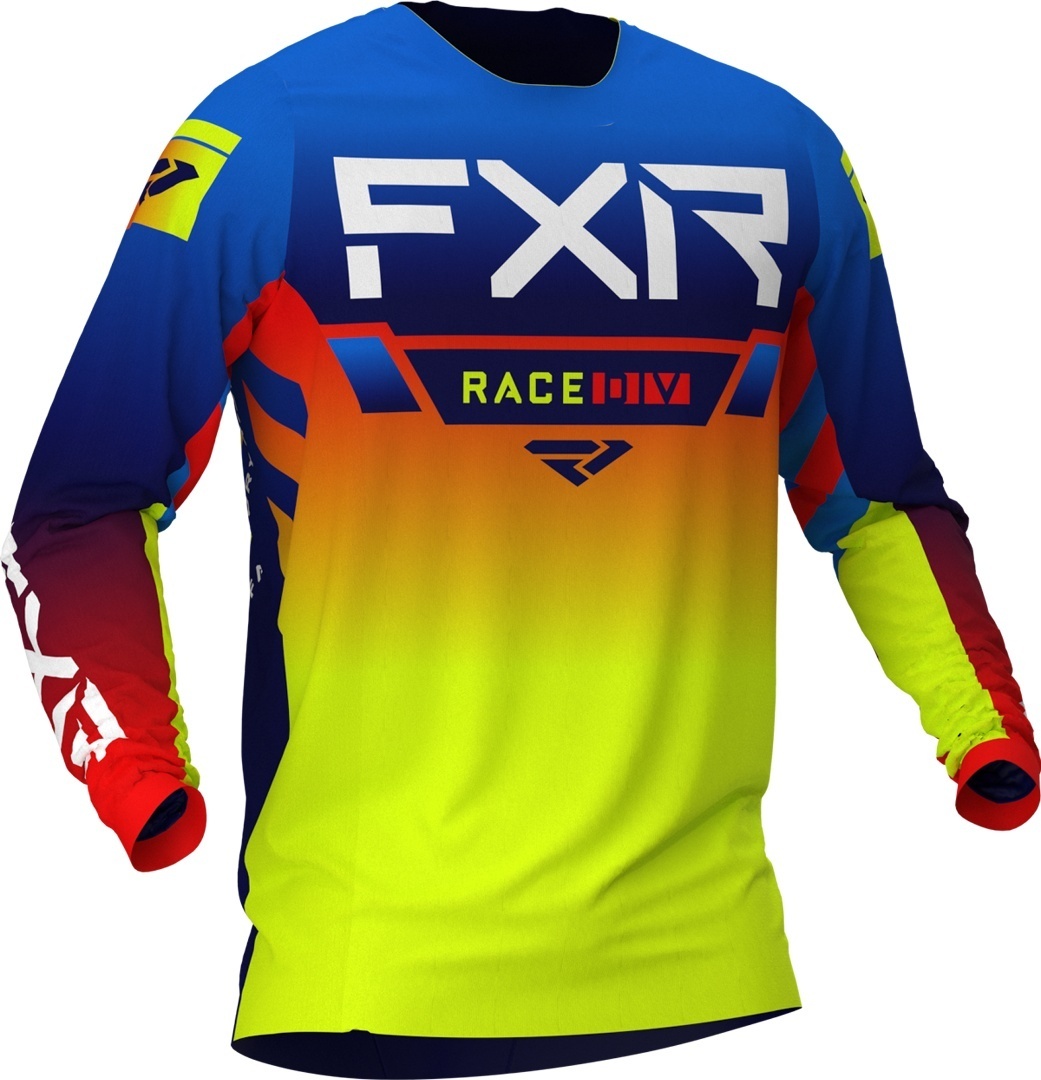 FXR Pro-Stretch Helium MX Gear Maillot de motocross de la jeunesse Rouge Bleu Jaune S