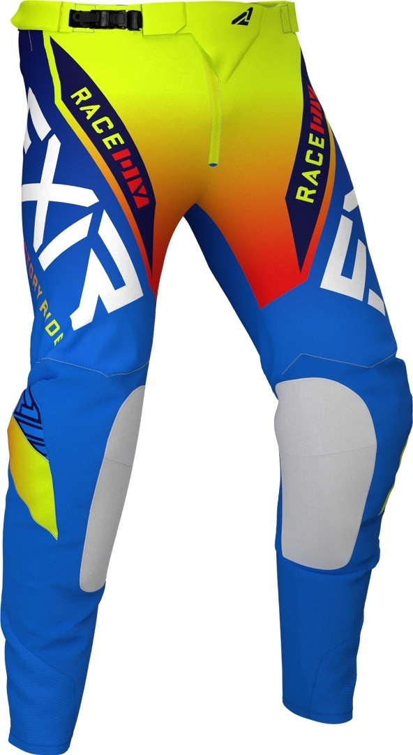 FXR Pro-Stretch Helium MX Gear Pantalon motocross pour les jeunes Rouge Bleu Jaune XL