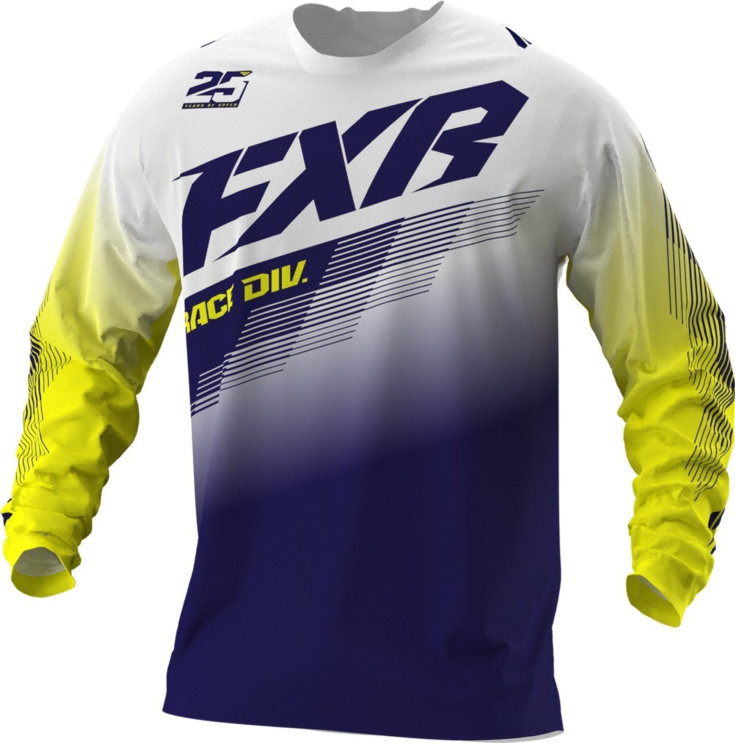 FXR Clutch MX Gear Maillot de motocross de la jeunesse Blanc Bleu S