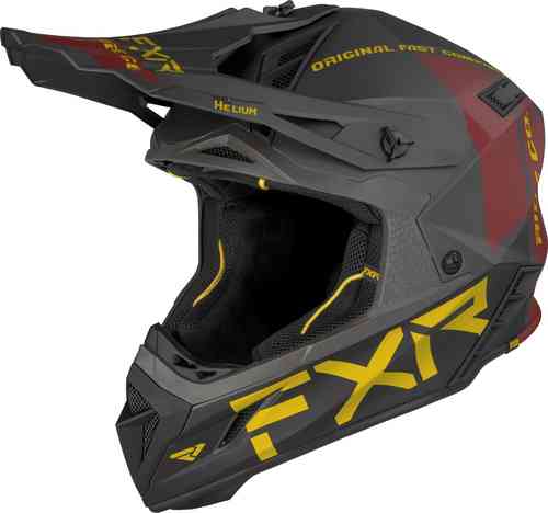 FXR Helium Ride Co Casco de Motocross Gris Amarillo L