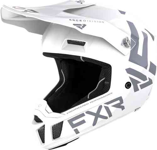 FXR Clutch CX MX Gear Casco de Motocross Gris Blanco M
